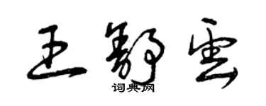 曾庆福王舒云草书个性签名怎么写