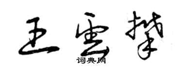曾庆福王云攀草书个性签名怎么写