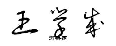 曾庆福王学成草书个性签名怎么写