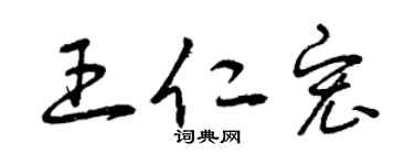 曾庆福王仁宏草书个性签名怎么写