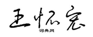 曾庆福王怀宏草书个性签名怎么写