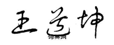 曾庆福王道坤草书个性签名怎么写