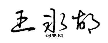 曾庆福王冰胡草书个性签名怎么写