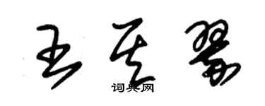 朱锡荣王其翠草书个性签名怎么写
