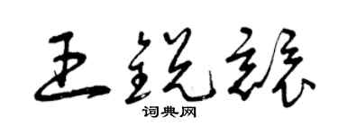 曾庆福王锐竞草书个性签名怎么写