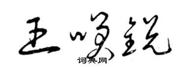 曾庆福王笑锐草书个性签名怎么写