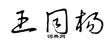 曾庆福王同杨草书个性签名怎么写