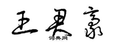 曾庆福王君豪草书个性签名怎么写