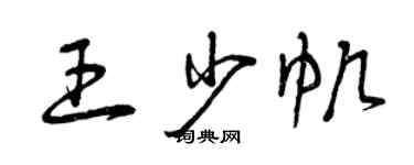 曾庆福王少帆草书个性签名怎么写