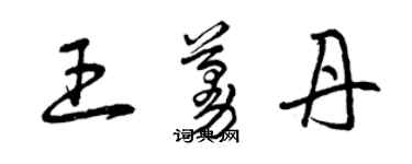 曾庆福王蔓丹草书个性签名怎么写