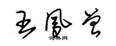 朱锡荣王凤曾草书个性签名怎么写