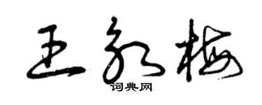 曾庆福王永梅草书个性签名怎么写