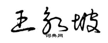 曾庆福王永坡草书个性签名怎么写