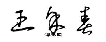 曾庆福王余春草书个性签名怎么写