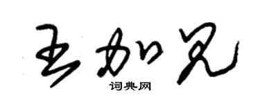 朱锡荣王加见草书个性签名怎么写