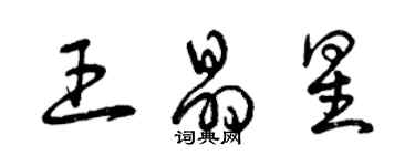 曾庆福王晶星草书个性签名怎么写