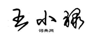 朱锡荣王小禄草书个性签名怎么写