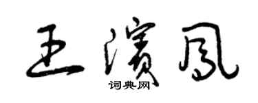 曾庆福王滨凤草书个性签名怎么写