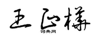曾庆福王正桦草书个性签名怎么写