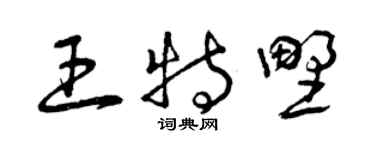 曾庆福王特野草书个性签名怎么写