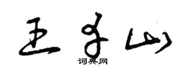 曾庆福王幸山草书个性签名怎么写