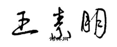 曾庆福王素朋草书个性签名怎么写