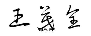 曾庆福王茂全草书个性签名怎么写