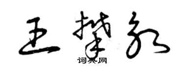 曾庆福王攀永草书个性签名怎么写