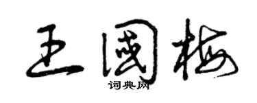 曾庆福王国梅草书个性签名怎么写