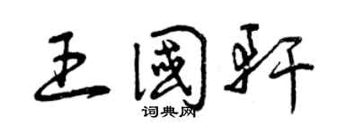 曾庆福王国轩草书个性签名怎么写