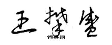 曾庆福王攀盛草书个性签名怎么写