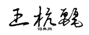 曾庆福王杭丽草书个性签名怎么写