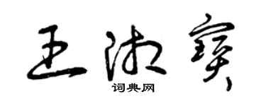 曾庆福王湘宝草书个性签名怎么写