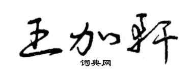 曾庆福王加轩草书个性签名怎么写