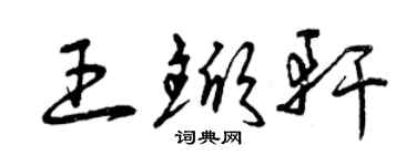 曾庆福王锨轩草书个性签名怎么写