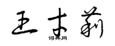 曾庆福王才莉草书个性签名怎么写