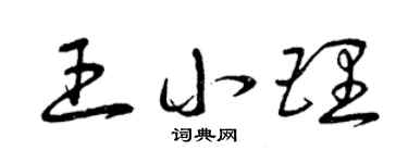 曾庆福王小理草书个性签名怎么写