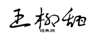 曾庆福王柳甜草书个性签名怎么写