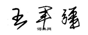 朱锡荣王军疆草书个性签名怎么写