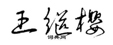 曾庆福王继樱草书个性签名怎么写