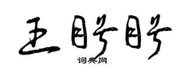 曾庆福王盼盼草书个性签名怎么写