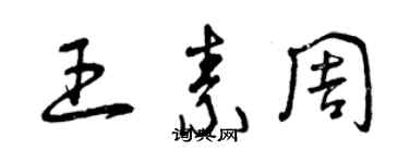 曾庆福王素周草书个性签名怎么写