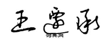 曾庆福王迁承草书个性签名怎么写