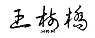 曾庆福王树桥草书个性签名怎么写