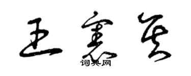 曾庆福王宪其草书个性签名怎么写