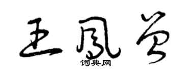 曾庆福王凤曾草书个性签名怎么写