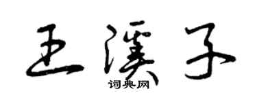 曾庆福王溪子草书个性签名怎么写