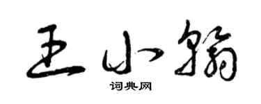 曾庆福王小翰草书个性签名怎么写