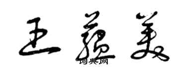 曾庆福王蕴美草书个性签名怎么写