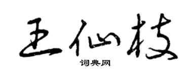 曾庆福王仙枝草书个性签名怎么写